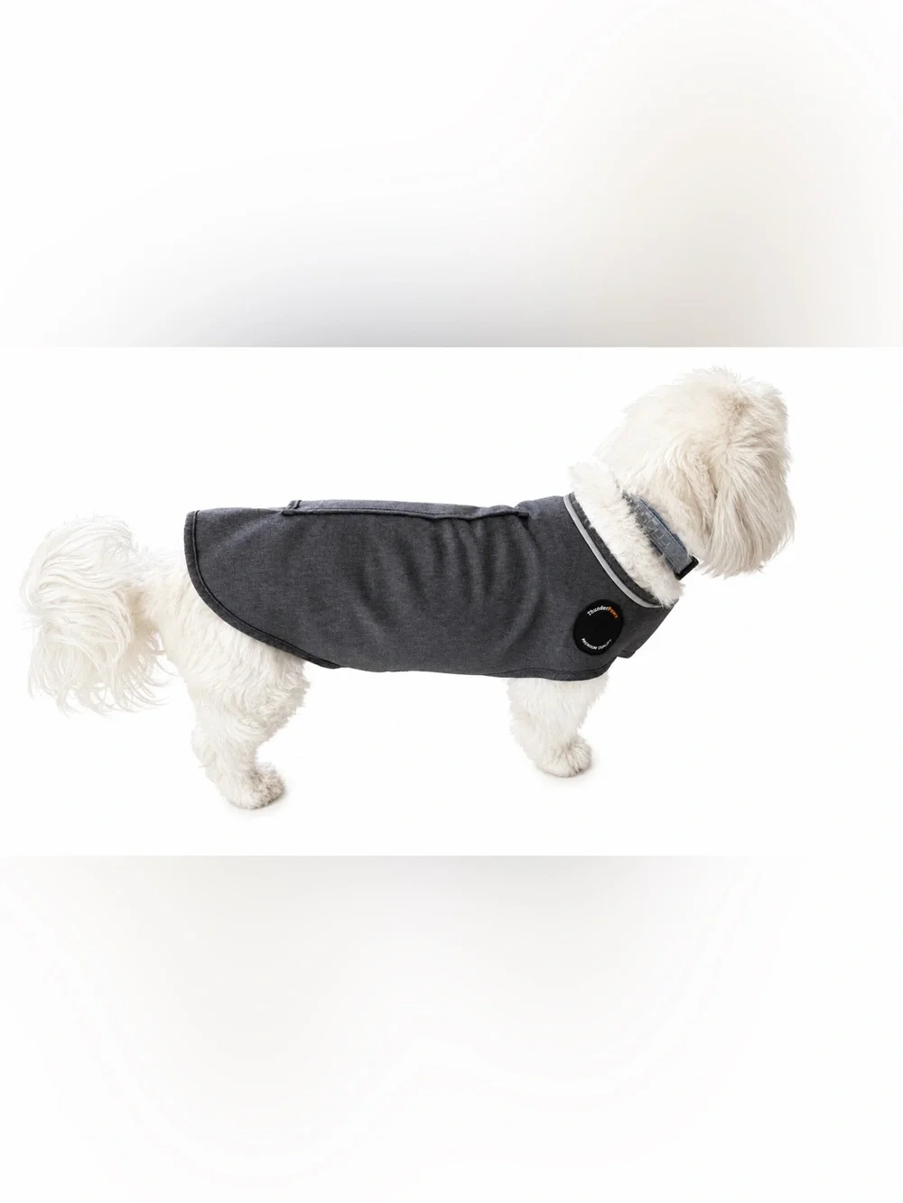 Thundershirt Gray Calming Coat Jacket Size Medium But Fits Smaller Dogs too.